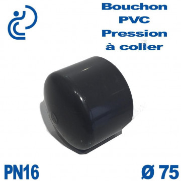 Bouchon Femelle PVC Pression D75 PN16 à coller