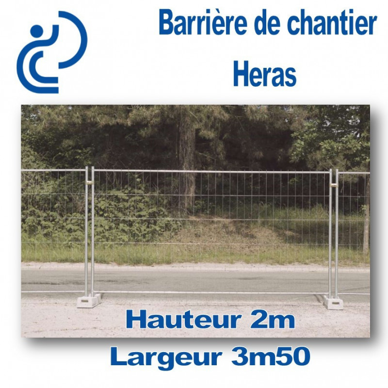 Barrière de Chantier Heras Longueur 3m50 Hauteur 2m