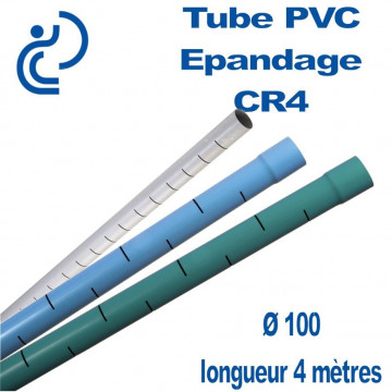 Tube PVC Épandage CR4 D100 en longueur de 4ml