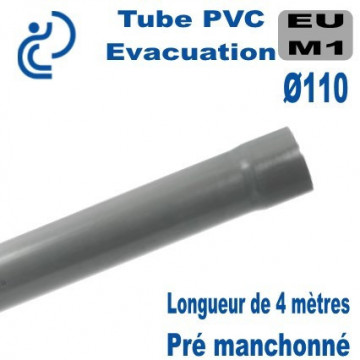 TUBE PVC M1 D110 longueur 4ml