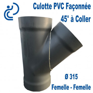 CULOTTE PVC 45° FF D315
