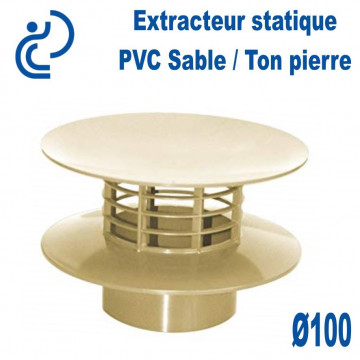 EXTRACTEUR STATIQUE D100 PVC Sable / ton pierre