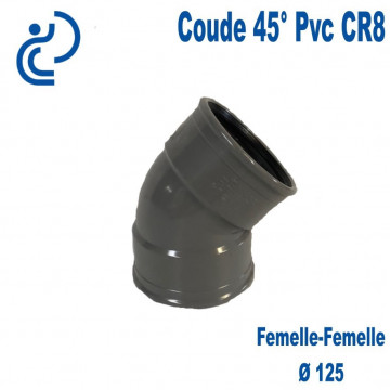Coude pvc CR8 45° D125 FF