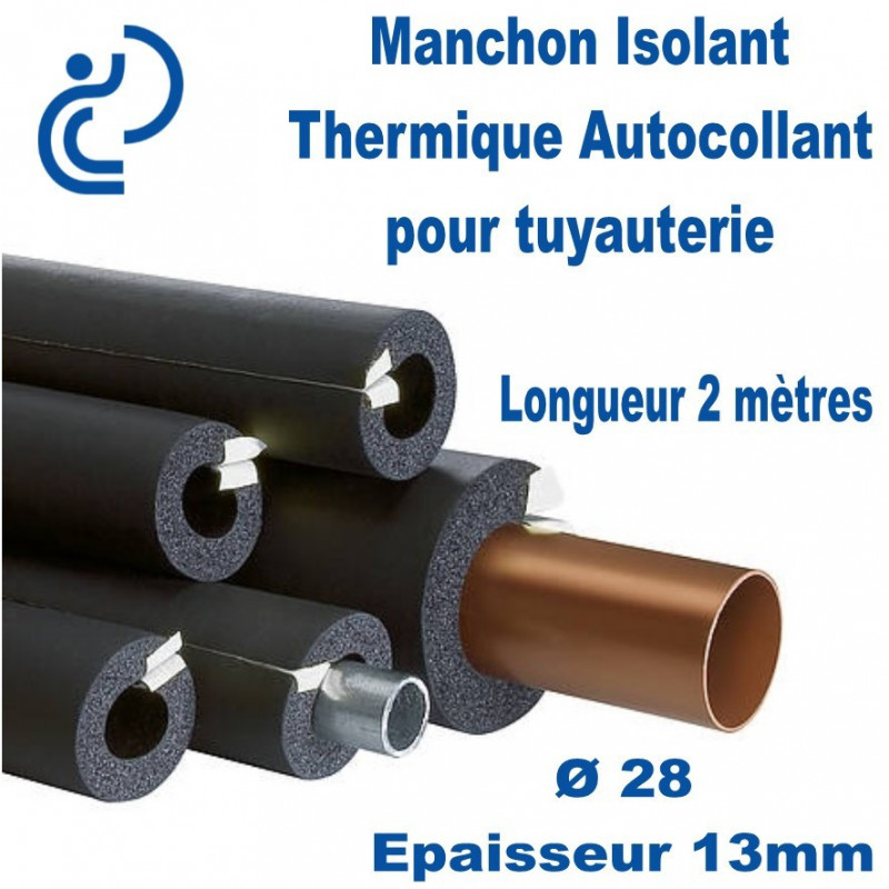 Manchon Isolant 1 Pièce, Tube Isolant Tuyau, Tuyau D'isolation Thermique  Auto-scellant en Feuille D'aluminium pour Tuyaux (Size : ID 3.4cm/1.3in)