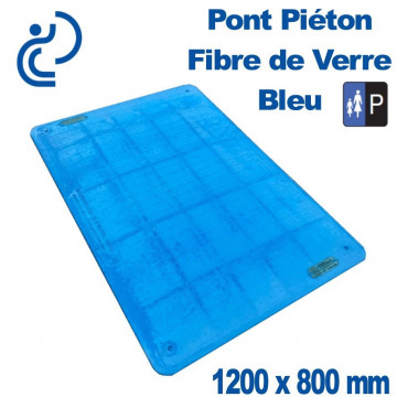 Pont Piéton Fibre de Verre Bleu 1200X800