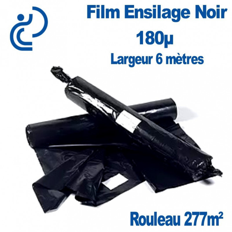 Film Ensilage Noir Coextrudé 180µm Largeur 6 mètres rouleau de 277m2