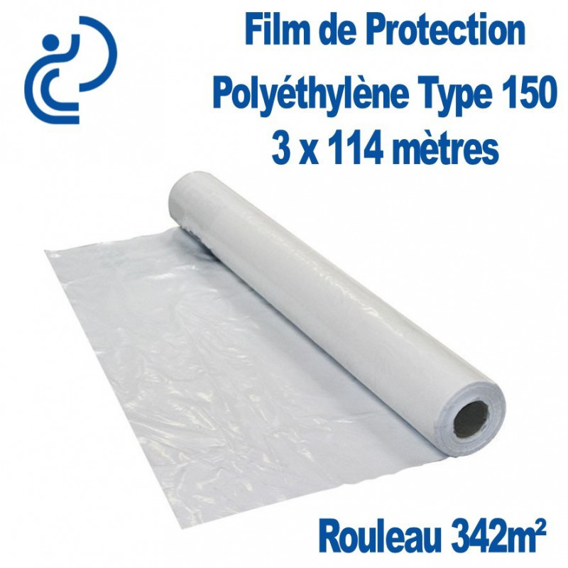 Film de Protection Polyéthylène Type 150 3x114m rouleau de 342m²