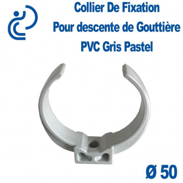 Collier de gouttière PVC Gris Pastel D50