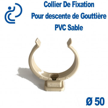 Collier de gouttière PVC sable D50