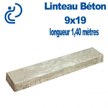 Linteau de Construction Béton 9x19 longueur 1,40 mètres