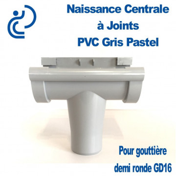 Naissance centrale à Joints en PVC Gris Pastel pour GD16