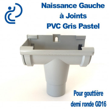 Naissance gauche à Joint en PVC Gris Pastel pour GD16