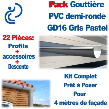 PACK GD16 GRIS PASTEL POUR 4ML DE FACADE (kit prêt à poser)