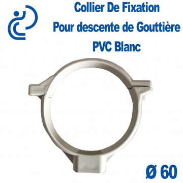Collier de Gouttière PVC Blanc D60