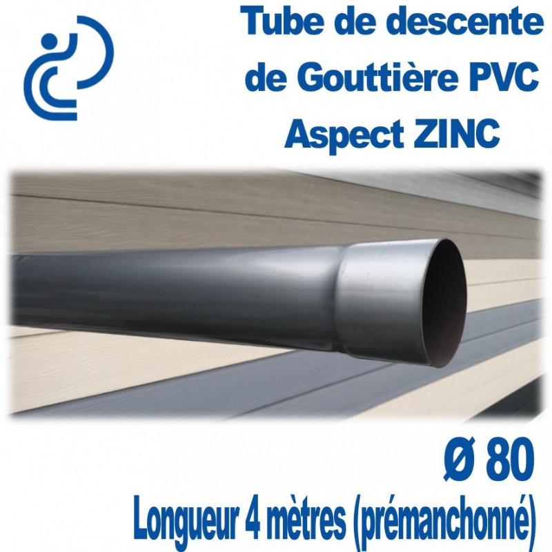 Descente de Gouttiere PVC 80 mm