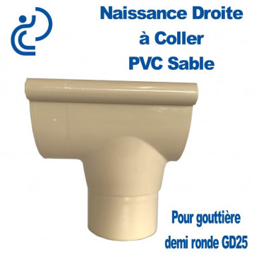 NAISSANCE DROITE A COLLER EN PVC SABLE POUR GD25
