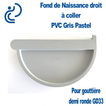 Fond de Naissance Droit en PVC gris pastel à Coller pour GD33