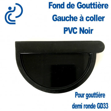 Fond de Gouttière Gauche en PVC noir à Coller pour GD33