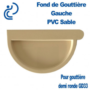 Fond de Gouttière Gauche en PVC sable à Coller pour GD33