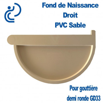 Fond de Naissance Droit en PVC sable à Coller pour GD33