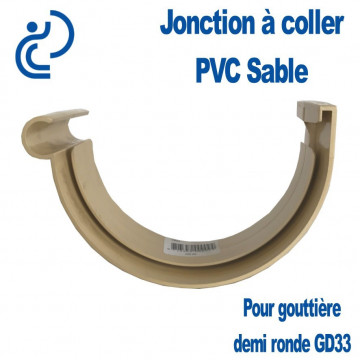 Jonction PVC à coller ton sable pour gouttière GD33