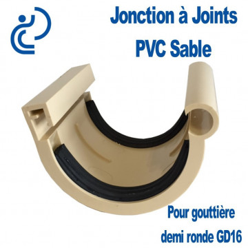 Jonction PVC sable à joint pour gouttière GD16