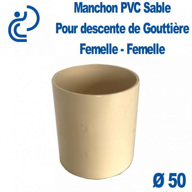 Manchon de gouttière PVC Sable FF D50
