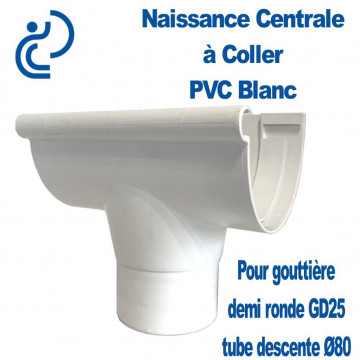 NAISSANCE CENTRALE A COLLER EN PVC BLANC POUR GD25
