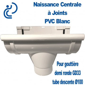 NAISSANCE CENTRALE A JOINTS EN PVC BLANC POUR GD33/D100