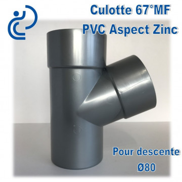 CULOTTE GOUTTIERE PVC 67° MF ASPECT ZINC