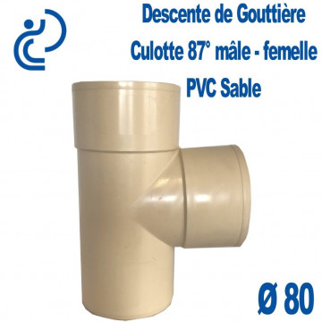 CULOTTE GOUTTIERE PVC SABLE 87° MF D80