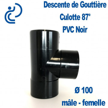 CULOTTE GOUTTIERE PVC NOIR 87° MF D100