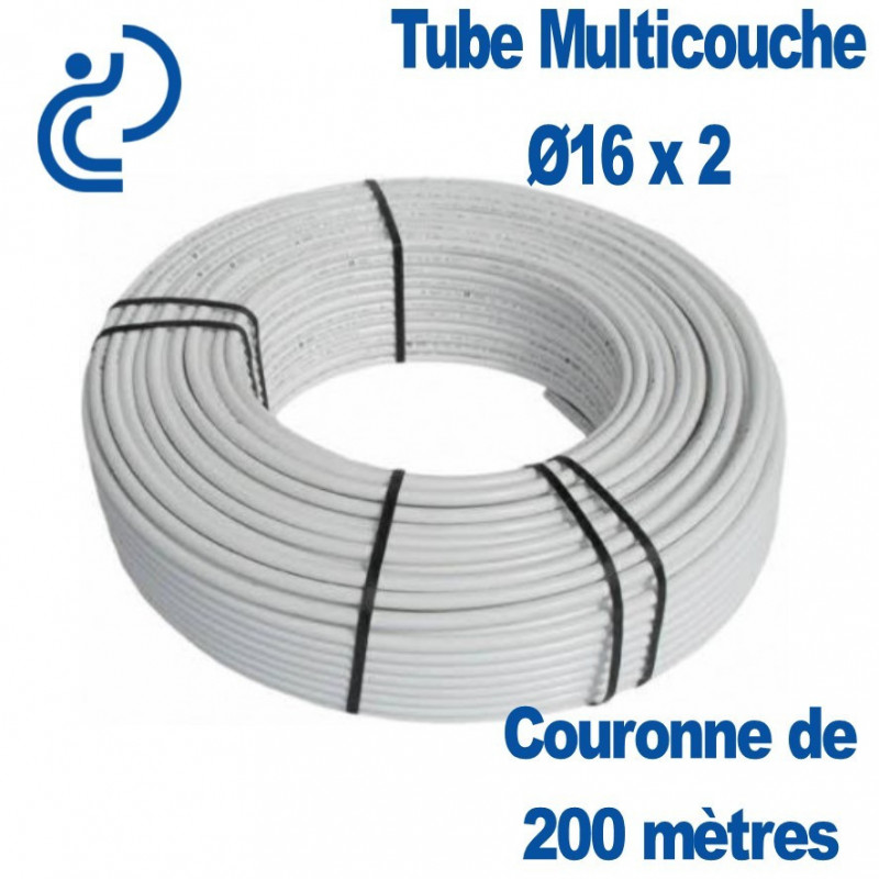 Tube Multicouche Ø16 x 2 barre en couronne de 200 mètres