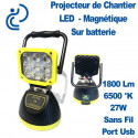 Projecteur de Chantier LED Magnétique Sur Batterie