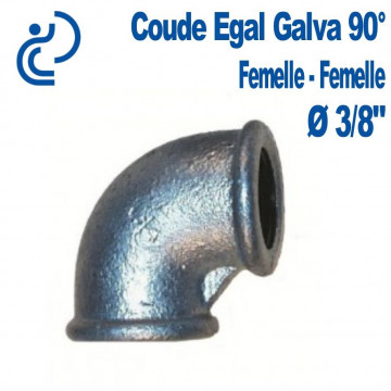COUDE GALVA 90° 3/8 FF