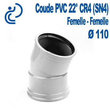 Coude pvc CR4 22° D110 FF