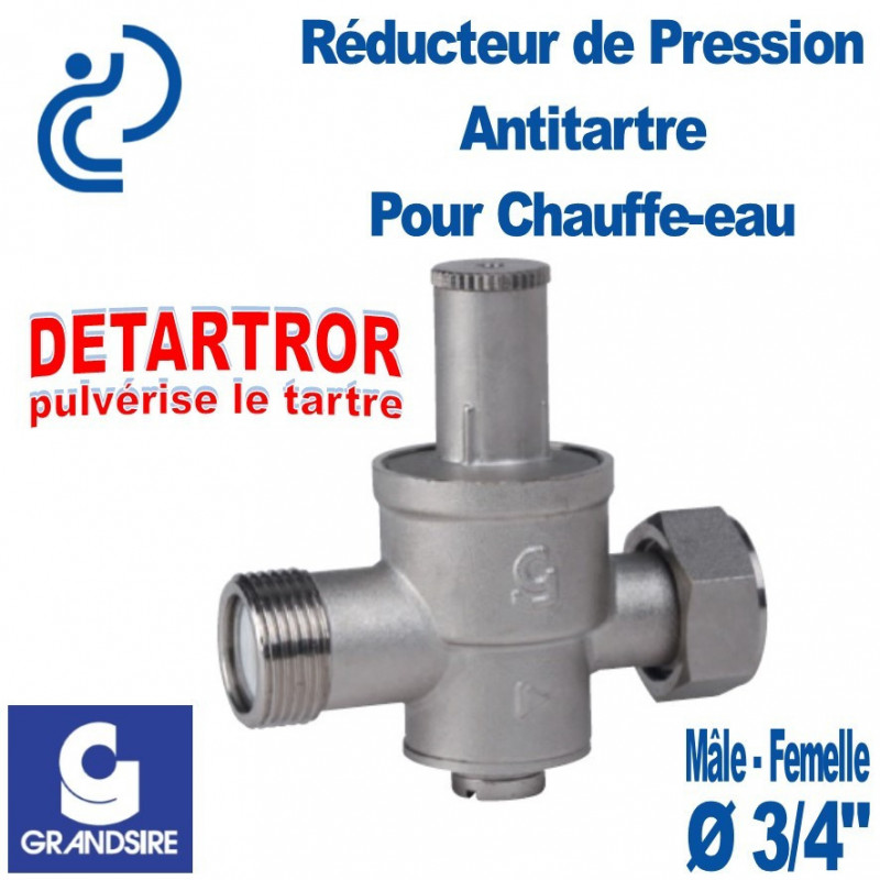 Réducteur de Pression Antitartre pour Chauffe-eau DETARTROR 3/4 MF
