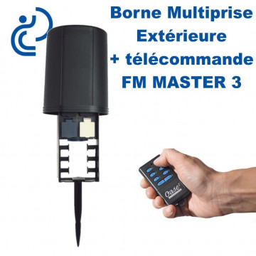Borne Multiprise Extérieure FM MASTER 3 Avec Télécommande (4 prises dont 1 variateur)