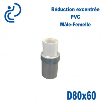 REDUCTION EXCENTREE PVC 80X60 MF