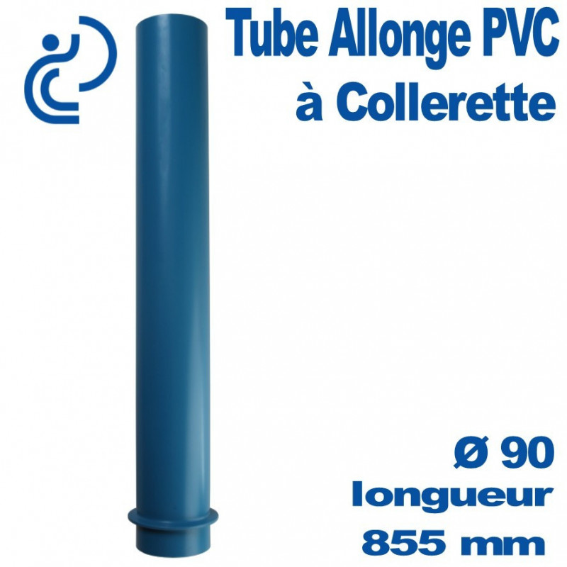 Tube fourreau à collerette 820/855 mm en PVC bleu