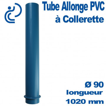 Tube fourreau à collerette 985/1020 mm en PVC bleu