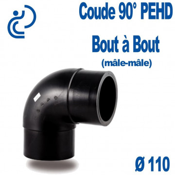 Coude PEHD 90° Mâle - Mâle Ø110 pour Pose Bout à Bout