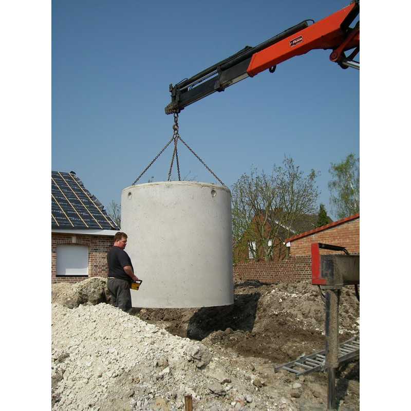 Kit complet cuve récupération eau de pluie enterrée béton 4000L avec  gestionnaire eau de ville normes NF
