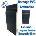 Lame Bardage Anthracite PVC cellulaire veiné longueur 5ml