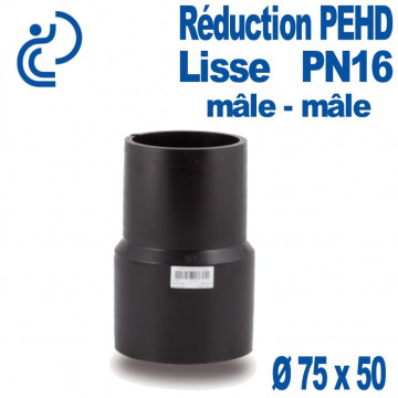 Réduction PEHD Lisse Mâle - Mâle Ø 75 x 50