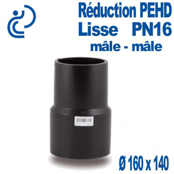 Réduction PEHD Lisse Mâle - Mâle Ø 160 x 140