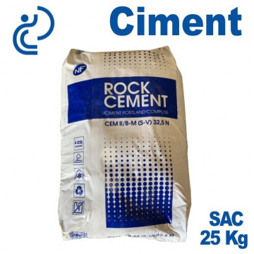 Ciment Rock N.F. en Sac Plastique de 25kg