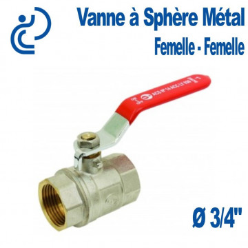 Vanne A Sphère Métal Femelle-Femelle 3/4"