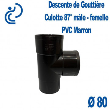 CULOTTE GOUTTIERE PVC MARRON 87° MF D80