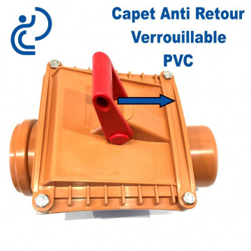 Clapet Anti retour A Battant Verrouillable PVC D100